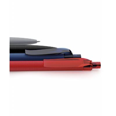 Image of Branded Prodir QS02 Pen In Matt Black With Transparent Clip. New 3D Design