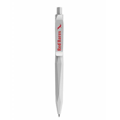Image of Printed Prodir Peak Pen QS20. Matt White With Polished Clip And Button.
