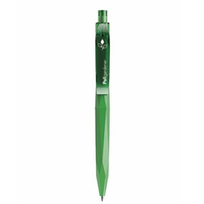 Image of Promotional Prodir QS20 The New Peak Pen. Matt Green With Transparent Clip And Button