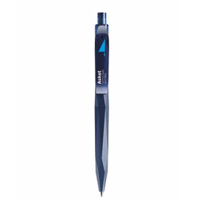 Image of Printed Prodir QS20 Peak Pen. New 3D Pen In Matt Blue With Transparent Clip