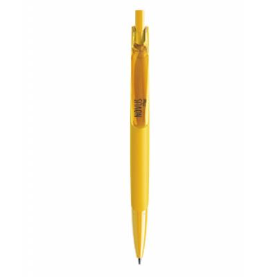 Image of Printed Prodir DS6 Pen In Polished Yellow With Transparent Clip