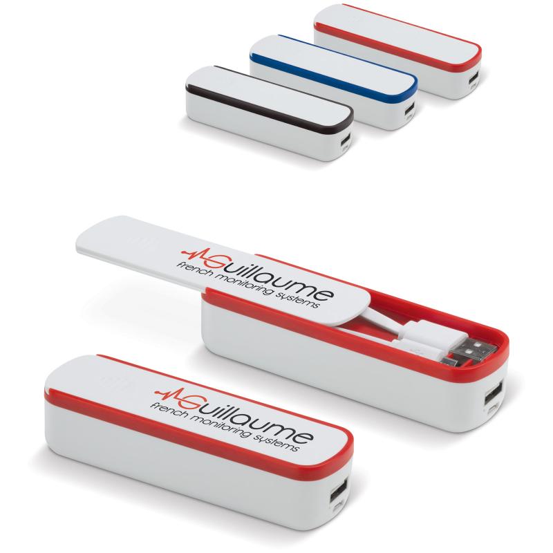 Image of Full Colour Printed Power Bank Slide And Store 2200mAh