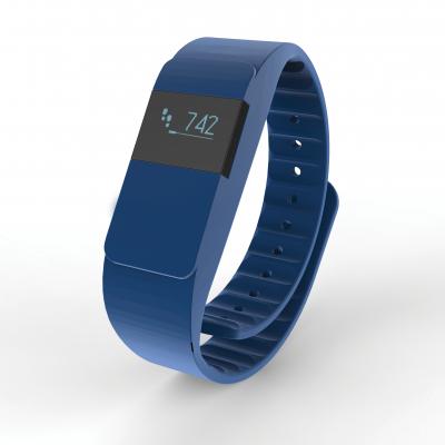 Image of Branded Activity Tracker With Sleep Pattern. Blue