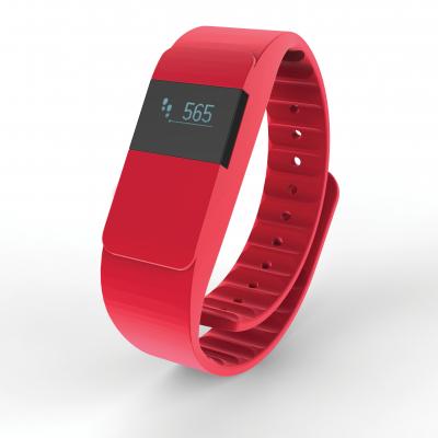 Image of Promotional Activity Tracker. keep Fit Tracker. Red