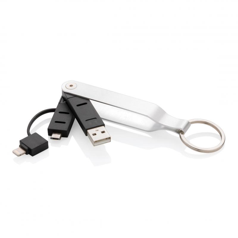 MFi Licensed 2 in 1 Keychain Cable 2 in 1 Keyring Charging Cable | Arca