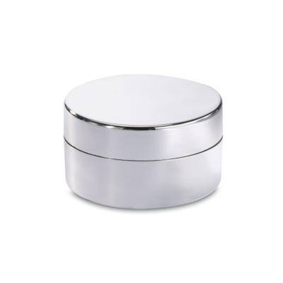Image of Branded Vanilla Flavoured Lip Balm In shiny silver Round Box