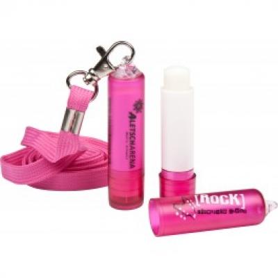 Image of Printed Lip Balm With Matching Lanyard. Wide Range Of Colours Available