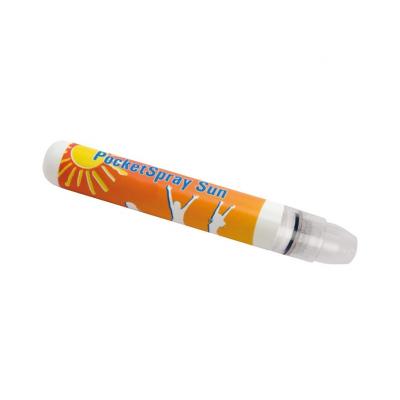 Image of Promotional Sun Lotion Pump Spray With Full Colour Print. SPF15