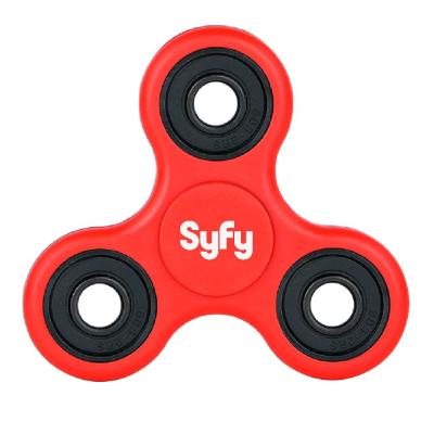 Image of Full Colour Printed Fidget Spinner. Promotional Stress Reliever. RED