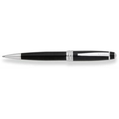 Image of Engraved Cross Pen. Promotional Bailey Black Lacquer Ballpoint Pen