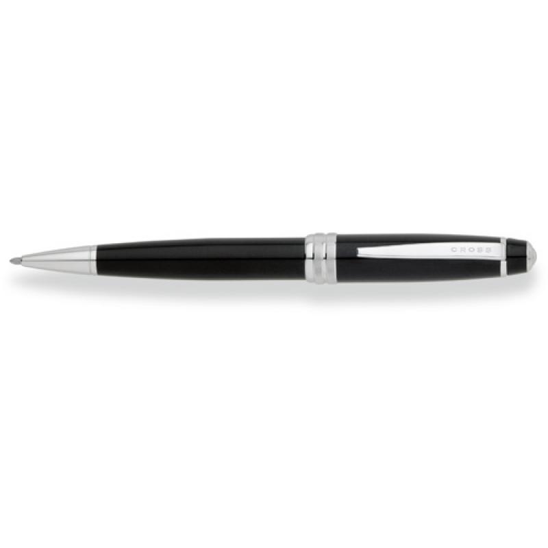 Image of Engraved Cross Pen. Promotional Bailey Black Lacquer Ballpoint Pen