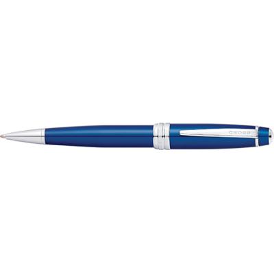 Image of Engraved Cross Pen. Branded Bailey Blue Lacquer Ballpoint Pen