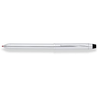 Image of Engraved Cross Pen. Promotional Tech 3+ Lustrous Chrome Multi-Function Pen