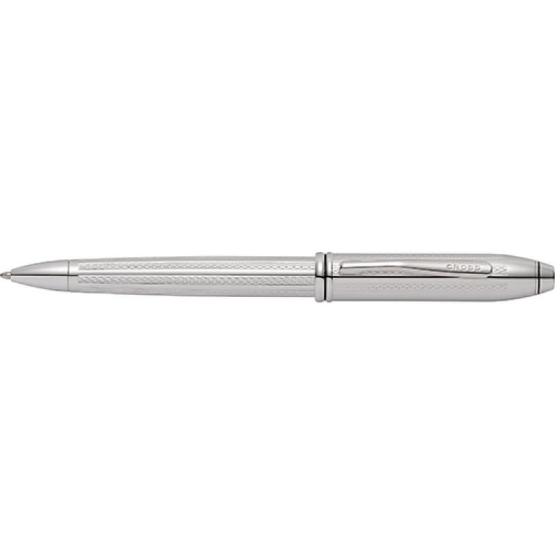 Image of Engraved Cross Pen. Branded Townsend Platinum Plated Ballpoint Pen.