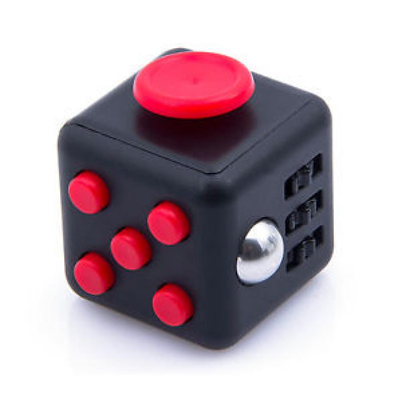 Image of Promotional Fidget Cube Red. Printed Fidget Box Cubes