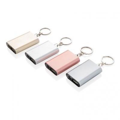 Image of Promotional 1.000 mAh Keychain Powerbank. Printed Compact Powerbank