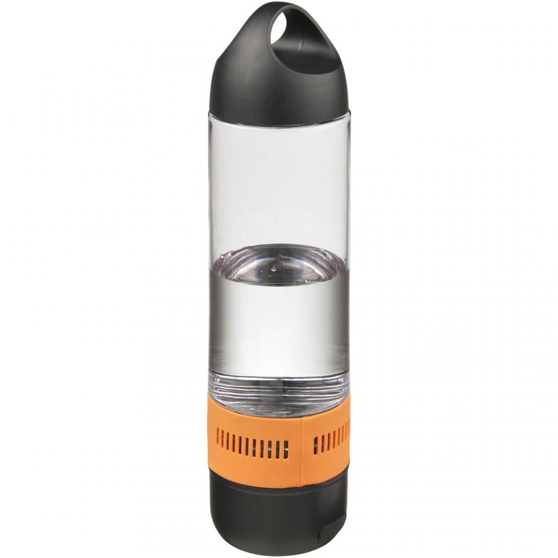 Image of Promotional Ace Sports Bottle With Bluetooth® Speaker. Orange BPA-free Eastman Tritan™ Bottle.