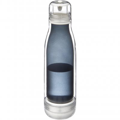 Image of Printed Spirit sports bottle with glass liner. Black Spirit Tritan™ sports bottle