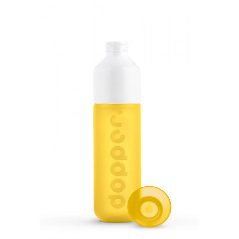 Image of Printed Dopper Bottle Sunshine Splash Yellow. Eco Friendly Dopper Bottle