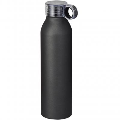Image of Promotional Grom Aluminium Sports Bottle, Black. 650ml