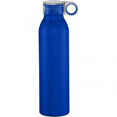 Image of Engraved Grom Aluminium Sports Bottle. Blue Metallic Finish 650ml Sports Bottle