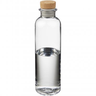 Image of Promotional Sparrow Bottle. Transparent Clear Tritan Bottle With Cork Lid 650ml