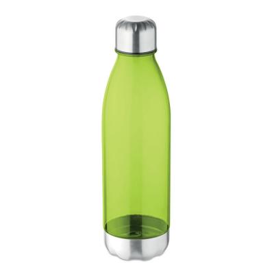 Image of Promotional Milk Shaped Sports Bottle. Transparent Lime Green 600ml Tritan Bottle