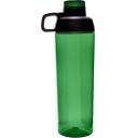 Image of Branded tritan Sports bottle in green with a black lid. 910ml
