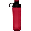 Image of Printed tritan Sports bottle in red with a black lid. 910ml