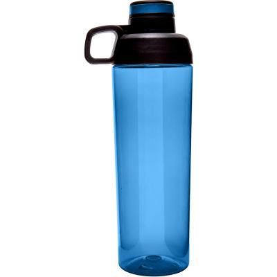 Image of Promotional  tritan Sports bottle in cobalt blue with a black lid 910ml