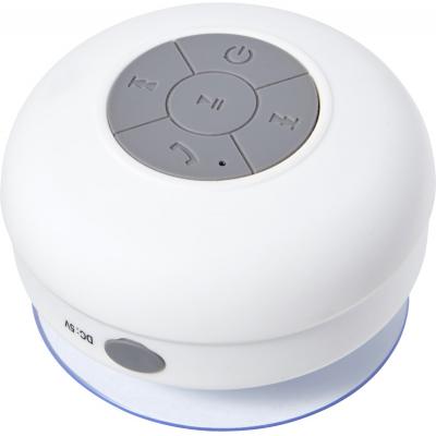 Image of Promotional Plastic Speaker With Wireless and Water Resistant Technology White