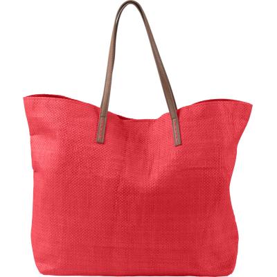 Image of Branded Bright Coloured Beach Bag Red