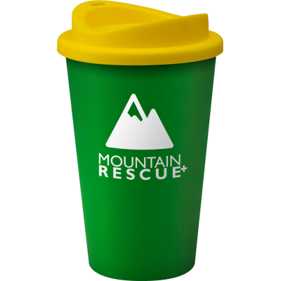 Image of Printed Reusable Universal Coffee Mug 350ml Green