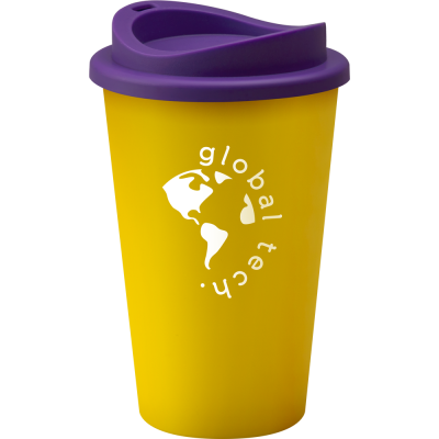 Image of Branded Reusable Universal Coffee Mug 350ml Yellow