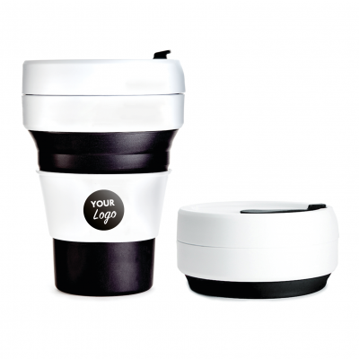 Image of Promotional Stojo collapsible cup Black, BPA Free