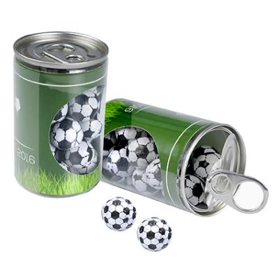 Image of Chocolate Footballs In Pull Ring Can