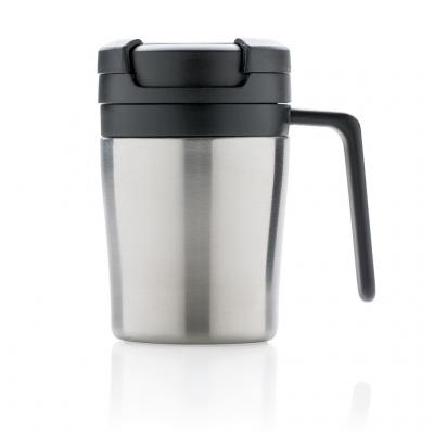 Image of Engraved Coffee To Go Mug. Reusable Coffee Mug Silver