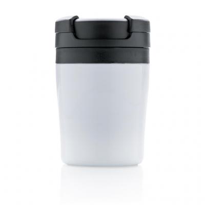 Image of Engraved Coffee To Go Tumbler. Reusable Coffee Mug White