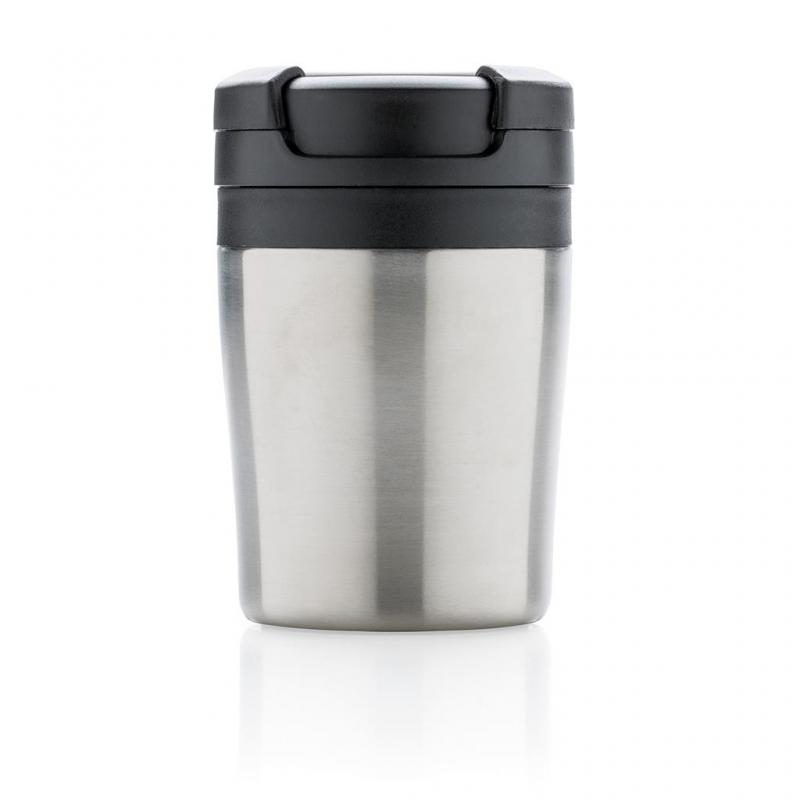 Image of Branded Coffee To Go Tumbler, Reusable Coffee Mug Silver