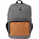 Image of Printed Backpack Grey With Coloured Front Zipped Pocket