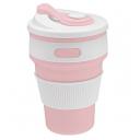 Image of Promotional Collapsible Cup, Reusable BPA Free Coffee Mug. Pink