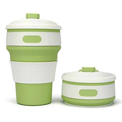 Image of Promotional Collapsible Coffee Cup, Reusable 350ml BPA Free Eco Mug Green