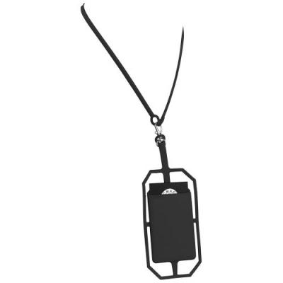 Image of Promotional Silicone RFID Card Holder with Lanyard