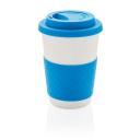 Image of Promotional Takeaway Coffee Cup, Bamboo Mug, Blue
