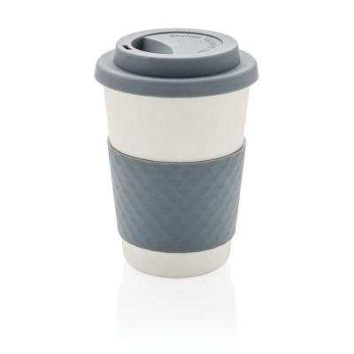 Image of Promotional Takeaway Coffee Cup, Bamboo Mug, Grey