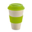 Image of Promotional Bamboo & rice Fibre Takeaway Cup With Lid and Sleeve