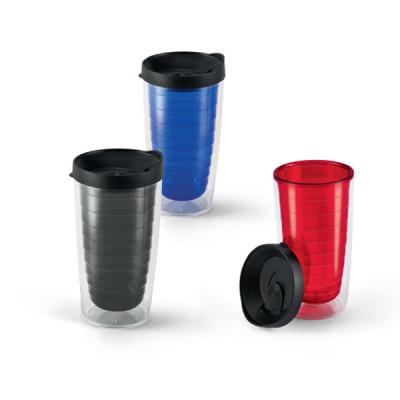 Image of Branded reusable travel cup with double structure body and lid