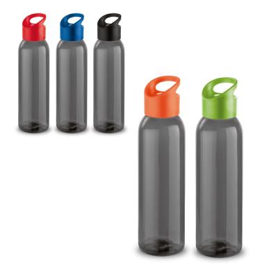 Image of Promotional Black Sports Bottle With Coloured Lid