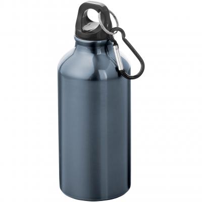 Image of Promotional Oregon sports bottle with carabiner clip, Navy Blue