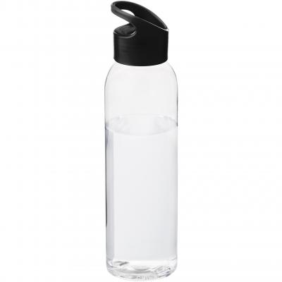 Image of Promotional Sky Tritan Sports Bottle, Transparent With Black Lid, 650ml